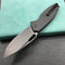 KUBEY  KU322C Liner Lock Flipper Folding Knife Black G10 Handle 3.39" Dark Stonewashed D2