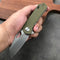 KUBEY KU332B Liner Lock Flipper Folding Knife  green G10 Handle 2.91"Blasted Stonewashed  D2