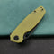 KUBEY KU322G  Liner Lock Flipper Folding Knife Yellow G10 Handle 3.39" Dark Stonewashed D2