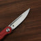 KUBEY KU2101C Mizo Liner Lock Front Flipper Folding Knife Red G10 Handle 3.15" Satin 14C28N