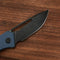 KUBEY KU331C Front Flipper EDC Pocket Folding Knife Navy blue G10 Handle 3.27" Dark Stonewahsed D2