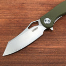 KUBEY KU310C  Drake  Green  G10 Handle D2 Blade Folding Knife EDC Outdoor 3.46" Blasted Stonewashed D2
