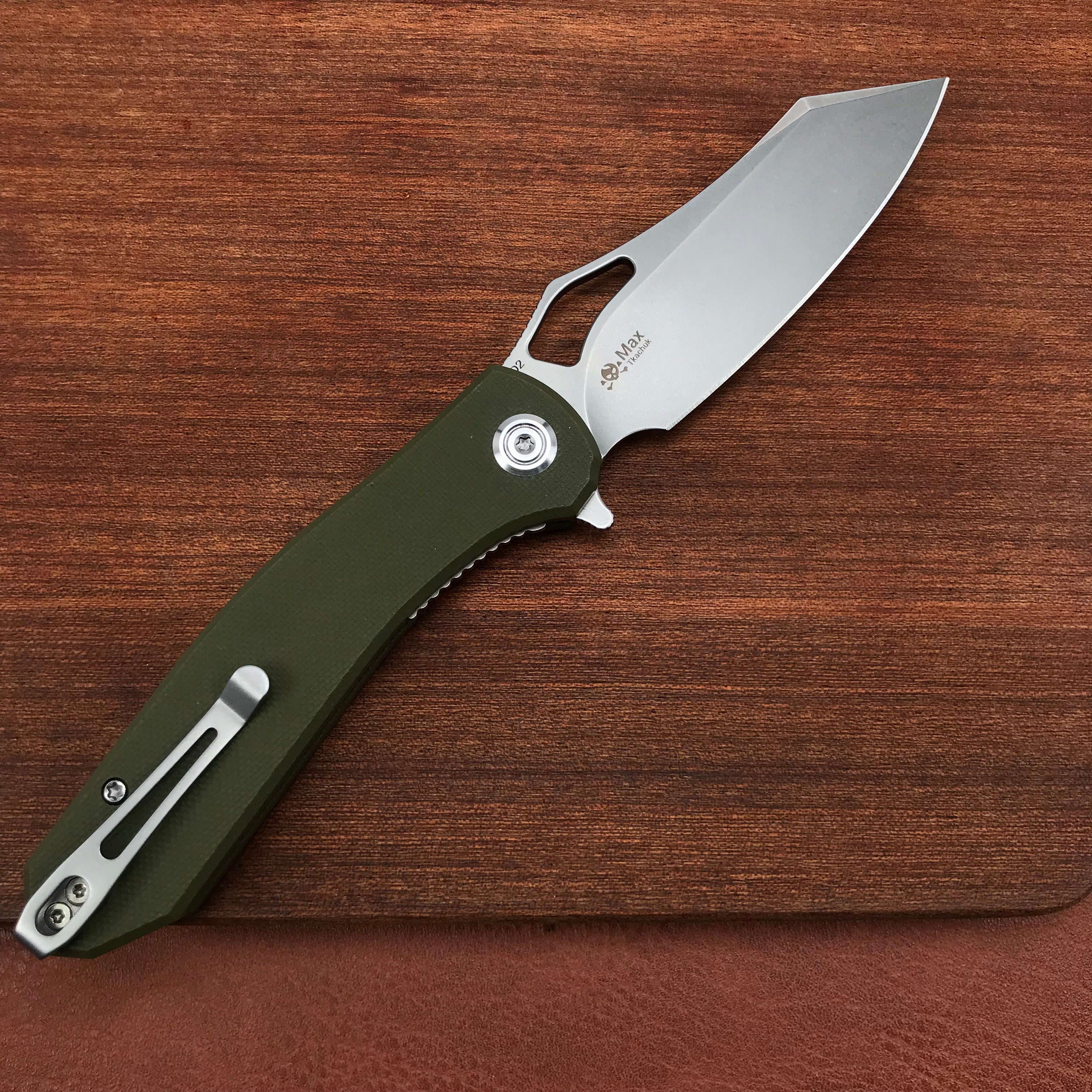 KUBEY KU310C  Drake  Green  G10 Handle D2 Blade Folding Knife EDC Outdoor 3.46" Blasted Stonewashed D2