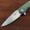 KUBEY KU055D Jade G10 Handle Folding Knife 2.95" Bead Blasted D2