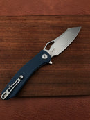 KUBEY KU310E Drake Blue G10 Handle D2 Blade Folding Knife EDC Outdoor 3.46" Blasted Stonewashed D2