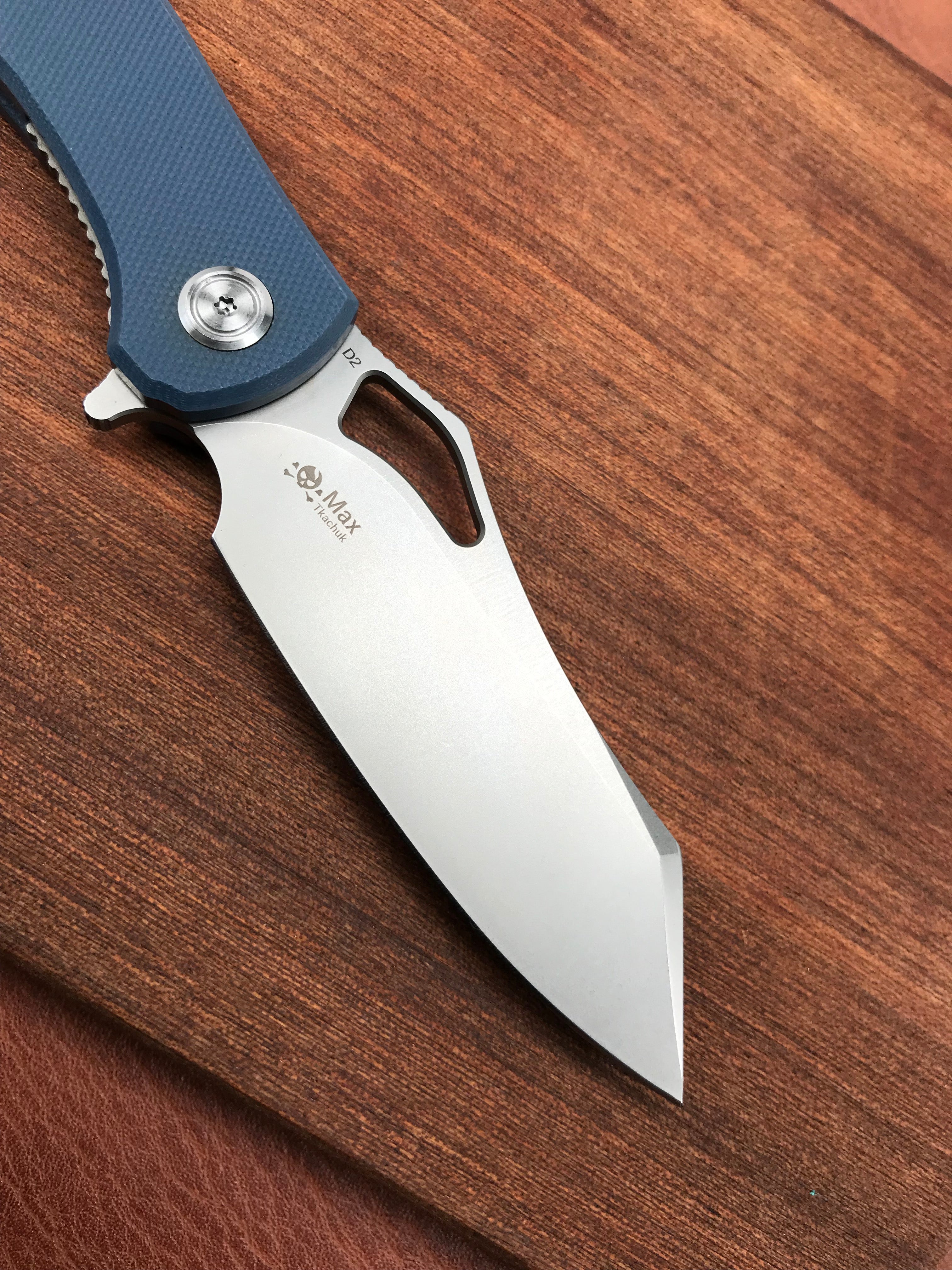 KUBEY KU310E Drake Blue G10 Handle D2 Blade Folding Knife EDC Outdoor 3.46" Blasted Stonewashed D2