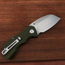 KUBEY Karaji  KU180D  Liner Lock Dual Thumb Studs Open Folding Pocket Knife Green G10 Handle 2.56" Bead Blasted D2