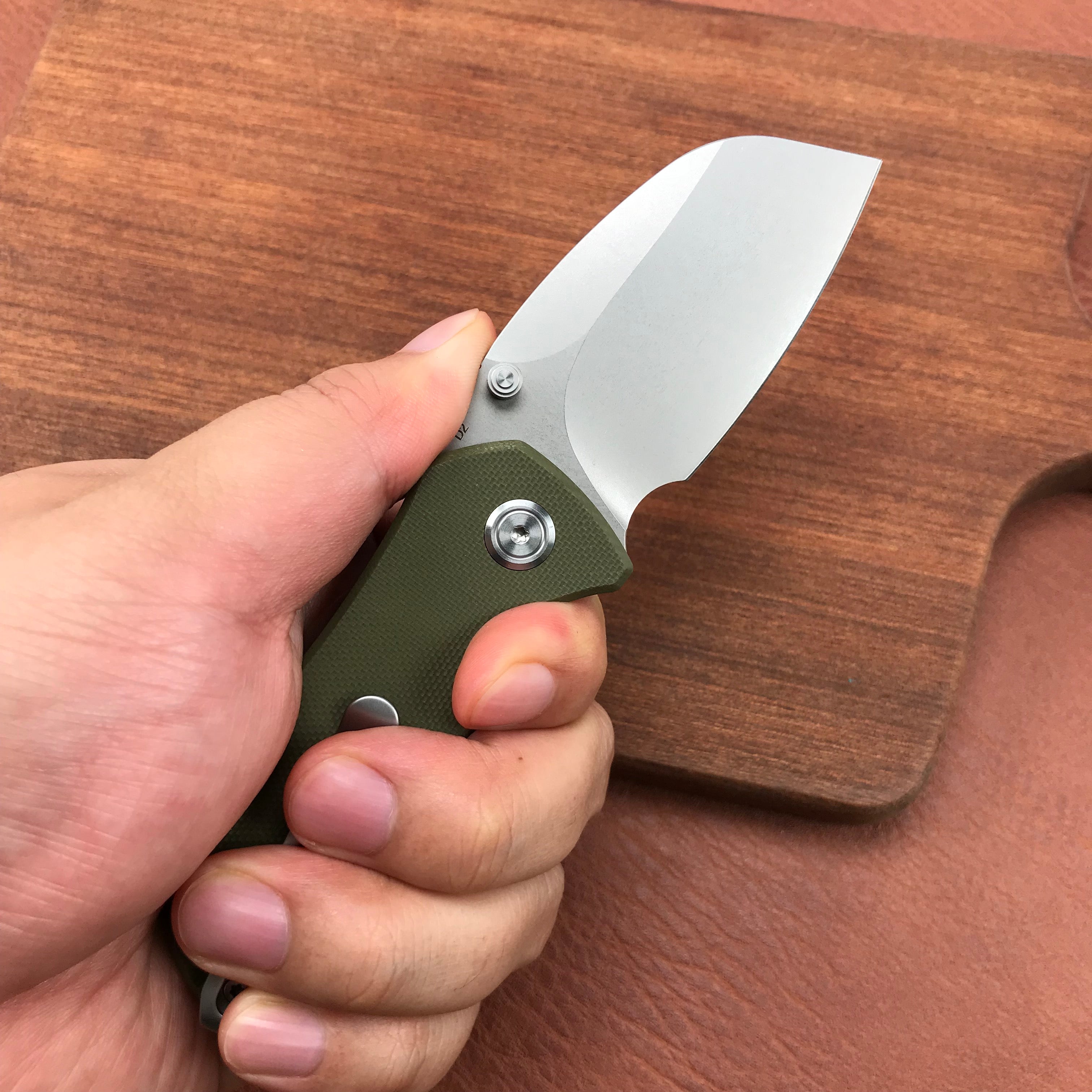 KUBEY Karaji  KU180D  Liner Lock Dual Thumb Studs Open Folding Pocket Knife Green G10 Handle 2.56" Bead Blasted D2