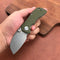 KUBEY Karaji  KU180D  Liner Lock Dual Thumb Studs Open Folding Pocket Knife Green G10 Handle 2.56" Bead Blasted D2