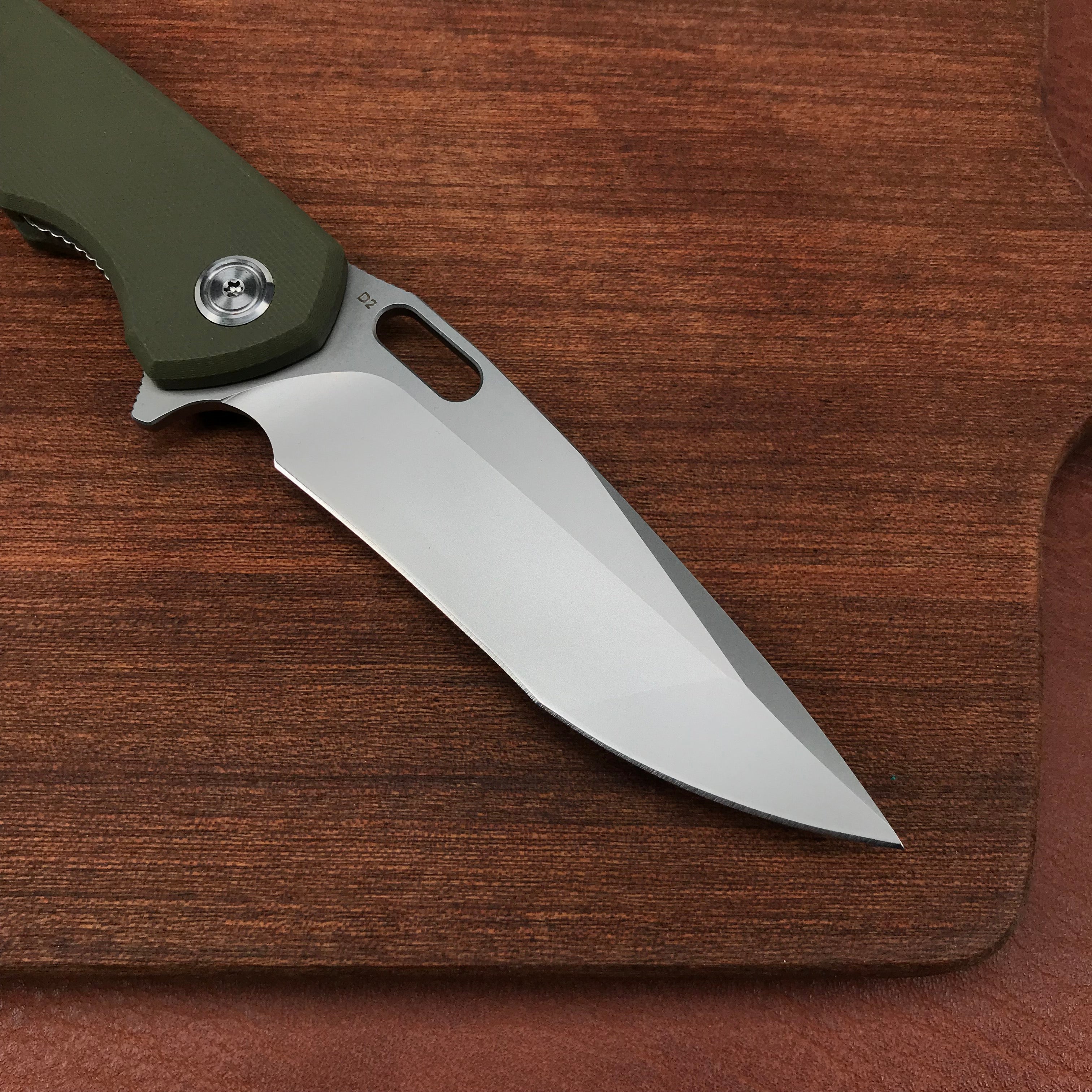 （SPECIALS ）  KUBEY  KU003B Darknesss Liner Lock Flipper Pocket Folding Knife Green G10 Handle 3.74" Bead Blasted D2