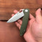 （SPECIALS ）  KUBEY  KU003B Darknesss Liner Lock Flipper Pocket Folding Knife Green G10 Handle 3.74" Bead Blasted D2