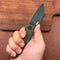 KUBEY KU329B Cleaver Liner Lock Flipper Knife Green G10 Handle 3.27" Black Stonewashed D2