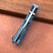 KUBEY KU180C Karaji Liner Lock Dual Thumb Studs Open Folding Pocket Knife Blue G10 Handle 2.56" Bead Blasted D2