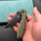 KUBEY KU314G Ruckus Liner Lock Folding Knife OD Green G10 Handle 3.31" Dark Stonewashed AUS-10