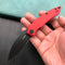 KUBEY KU333B  Liner Lock Front Flipper Folding Knife Red G10 Handle 2.99" Dark Stonewashed AUS-10