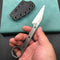 KUBEY KU364 Hydra Design 12.7 Every Day Carry Fixed Blade Knife Skeletonized Handle 2.60" Blasted Stonewashed 14C28N