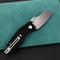 KUBEY KU337A Monsterdog Liner Lock Folding Knife Black G10 Handle 2.95" Blasted Stonewashed 14C28N
