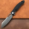 KUBEY KB239E Drake Lliner Lock Folding Knife Black G10 Handle 3.74'' Bead Blasted Stonewashed 14C28N