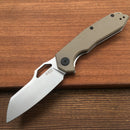 GEO KNIFE GEO2101C Folding Knife,3.15" D2 Steel Blade & G10 Handle - Liner Lock