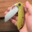 （sales promotion）GEO KNIFE GEO2101B Folding Knife,3.15" D2 Steel Blade & G10 Handle - Liner Lock