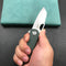 KUBEY KU332G Duroc Liner Lock Flipper Folding Knife OD Green  G10 Handle 2.91" Blasted Stonewashed AUS-10