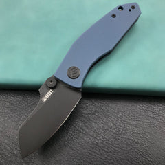 KUBEY KU337B Monsterdog Folding Knife Denim Blue G10 Handle(2.95" Dark Stonewashed14C28N)