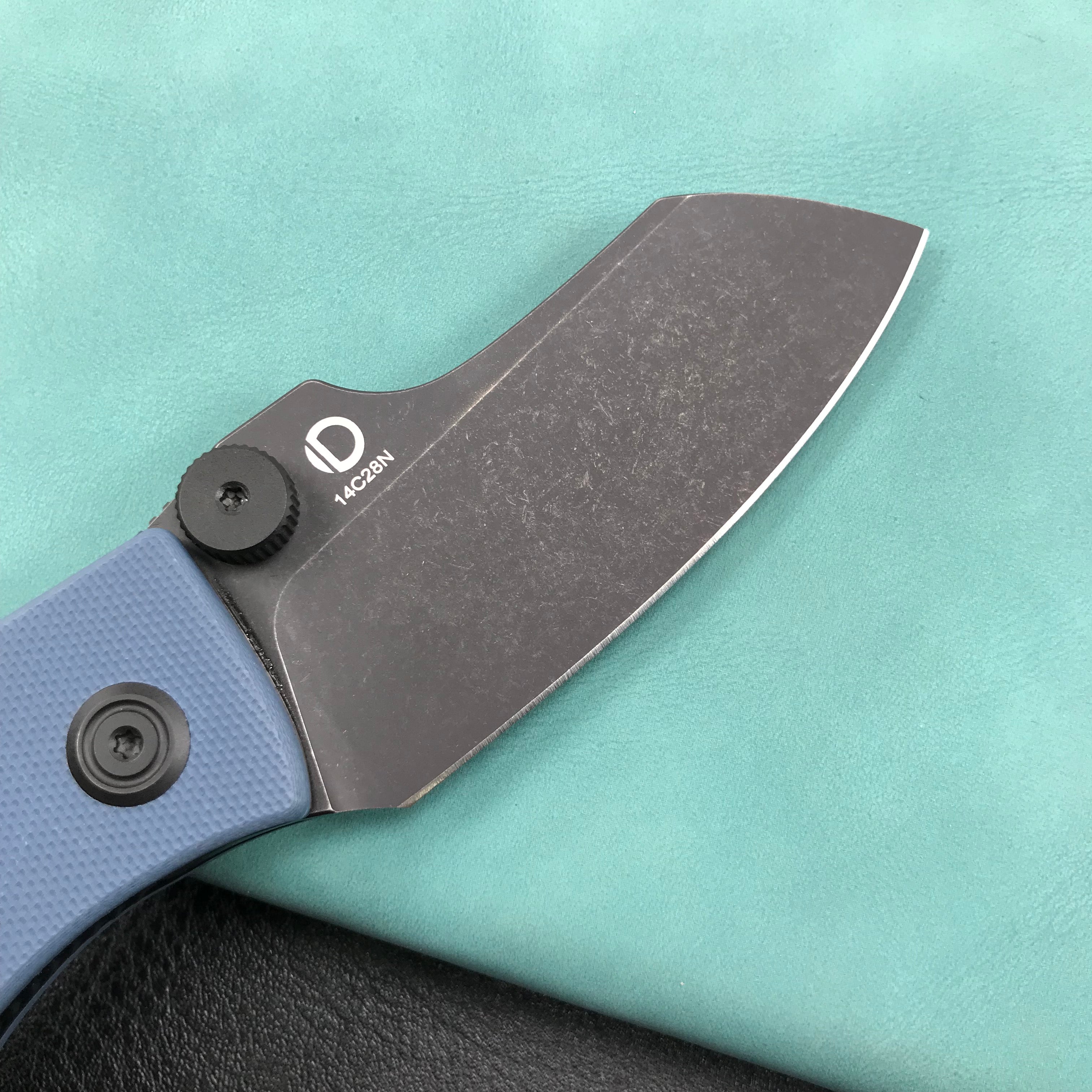 KUBEY KU337B Monsterdog Folding Knife Denim Blue G10 Handle(2.95" Dark Stonewashed14C28N)