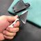 KUBEY KU166C  Hippocam EDC Fixed Blade Knife White G10 Handle 2.3" Satin D2