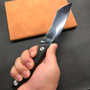 KUBEY KB274A Chariot Outdoor Fixed Blade Knife G10 Handle  outdoo rknife  5.5"Mirrored D2