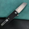 KUBEY KU317A Sailor Liner Lock Flipper Outdoor Pocket Knife Black G10 Handle 3.11" Blasted Stonewashed AUS-10