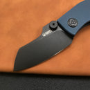 KUBEY KU337B Monsterdog Folding Knife Denim Blue G10 Handle(2.95" Dark Stonewashed14C28N)