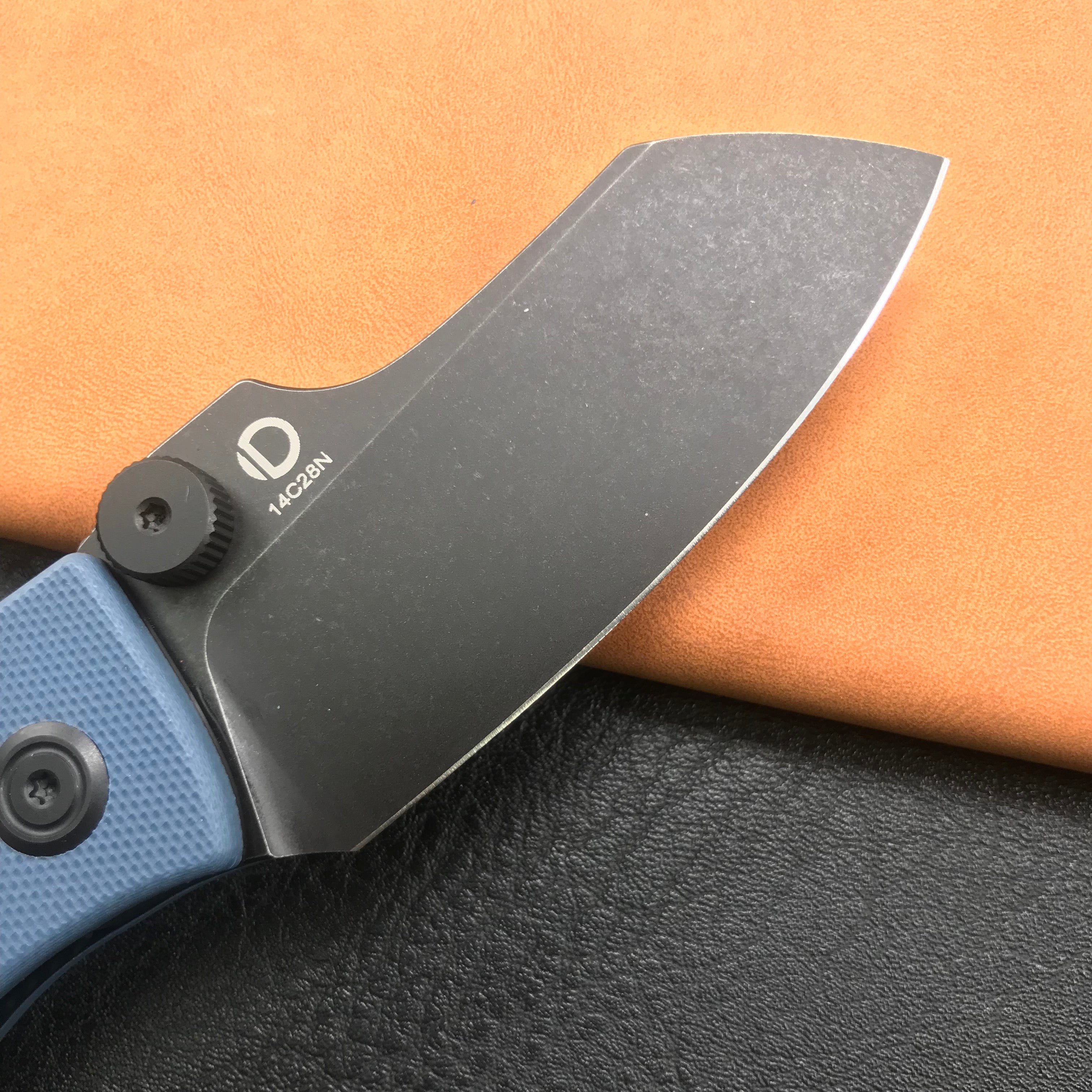 KUBEY KU337B Monsterdog Folding Knife Denim Blue G10 Handle(2.95" Dark Stonewashed14C28N)