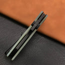 KUBEY KU337C Monsterdog Liner Lock Folding Knife Jade G10 Handle 2.95" Dark Stonewashed 14C28N