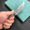 KUBEY Ishtar KU170C EDC Folding Knife [3.5"Bead Blasted Stonewashed  6AL4V Titanium]