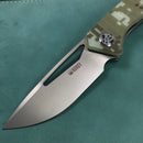 KUBEY KU331I Thalia Front Flipper EDC Pocket Folding Knife Camo G10 Handle 3.27" Bead Blasted D2