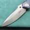 KUBEY KU314A Ruckus Liner Lock Folding Knife Blue Titanium Head and Black G10 Handle 3.31" Blasted Stonewashed AUS-10