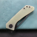 KUBEY KU331E Front Flipper EDC Pocket Folding Knife  Jade G10 Handle 3.27" Dark Stonewashed D2
