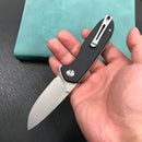 KUBEY KU342A   Liner Lock Flipper Outdoor Pocket Knife Black G10 Handle  Blasted Stonewashed AUS-10