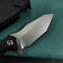 KUBEY KU230C Golf EDC Fixed Blade Knife Black  G-10 Handle  3.1" Stone Washed  AUS-10