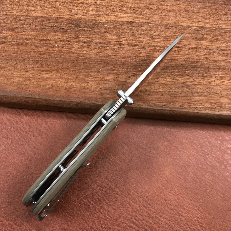 GEO Knives GEO2102B Liner Lock Flipper Outdoor Pocket Knife Blasted Stonewashed D2