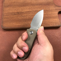 （sales promotion）GEO Knives GEO2102B Liner Lock Flipper Outdoor Pocket Knife Blasted Stonewashed D2