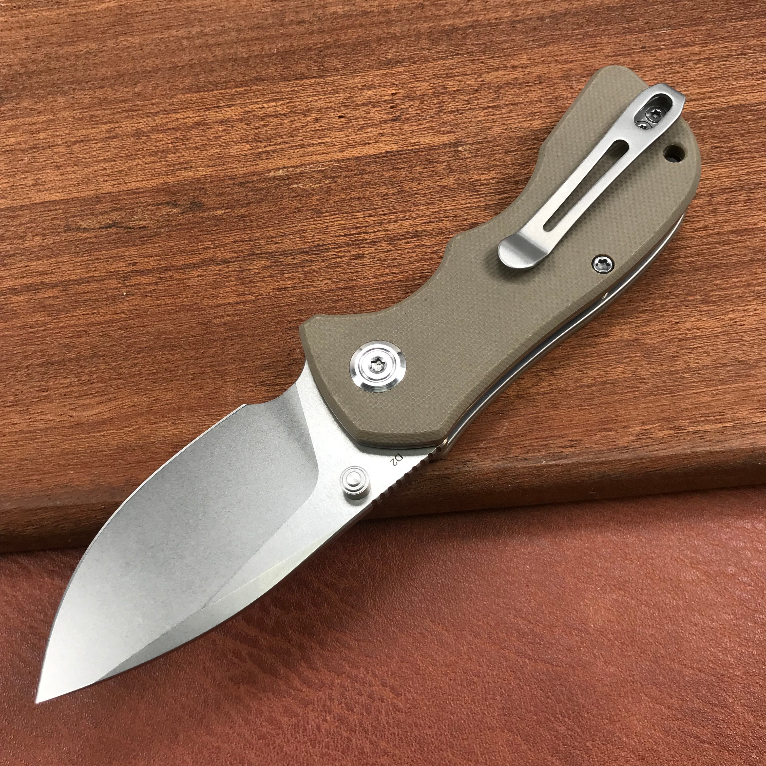 （sales promotion）GEO Knives GEO2102B Liner Lock Flipper Outdoor Pocket Knife Blasted Stonewashed D2