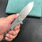 KUBEY KU358B Master Chief Outdor Folding Pocket Knife Black&White G10 Handle 3.43" Blasted Stonewashed AUS-10