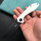 KUBEY KU314D Ruckus Liner Lock Folding Knife White G10 Handle 3.31" Dark Stonewashed AUS-10