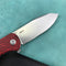 KUBEY KU358J Master Chief Outdor Folding Pocket Knife Black &  red G10 Handle  3.43" Blasted Stonewashed AUS-10