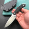 KUBEY KU2108A  Fixed Knife black G10 Handle Bead Blasted Stonewashed 14C28N