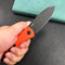 KUBEY KU358E Master Chief Outdor Folding Pocket Knife  Orange  G10 Handle  3.43" Black Stonewashe  AUS-10
