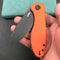 KUBEY KU358E Master Chief Outdor Folding Pocket Knife  Orange  G10 Handle  3.43" Black Stonewashe  AUS-10