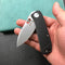 KUBEY KU2104A EDC Folding Knife Black G10 Handle 2.95" Blasted Stonewashed 14C28N