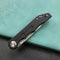KUBEY KU2101A Mizo Liner Lock Front Flipper Folding Knife Black G10 Handle 3.15" Satin 14C28N